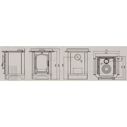 Stufa a legna LINCAR Ravenna – 8,3 kW