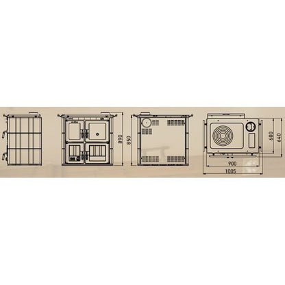 Stufa a legna in ceramica LINCAR Bea 702A GL – 7,5 kW